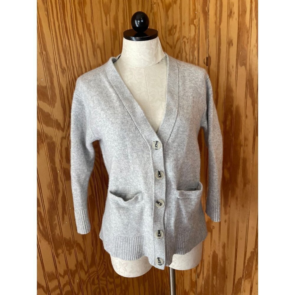 Club Monaco Sweater Button‎ Front Long Sleeve Fleece Pockets Knit Wool XS
